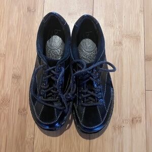 Womens Born Concept B.o.c Monica Black Leather Suede Oxford  Shoes Size 37